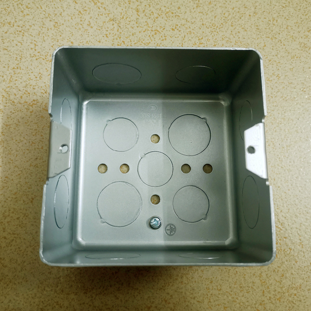 Space-based 120 Type Square Ground Socket Special Bottom Case Concealed metal shallow junction box 100 * 100 * 60mm-Taobao
