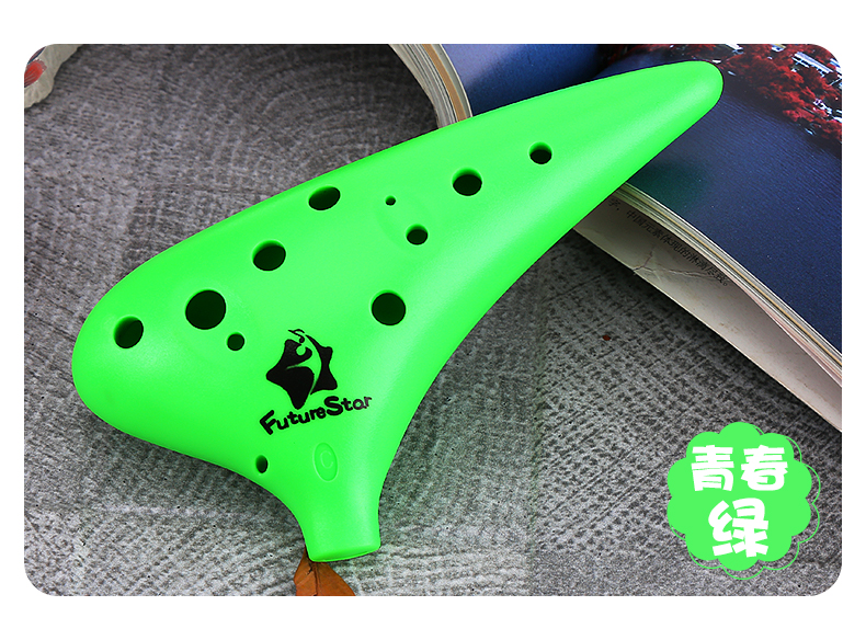 Ocarina 12 người mới bắt đầu gửi sách giáo khoa học sinh nhạc cụ alto C nhựa trẻ em AC nhựa chống vỡ mục nhập Ocarina - Nhạc cụ dân tộc mua đàn cổ cầm