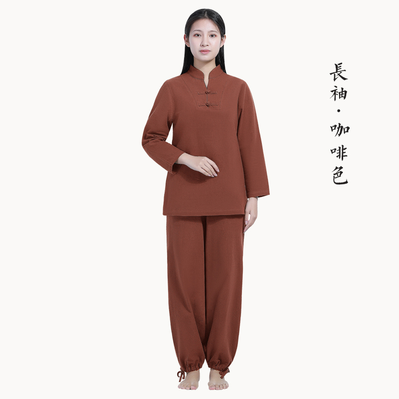 Ăn mặc Nhà Suit Vintage Han Quần áo Yoga đơn Li của Trung Quốc FengZen nữ ăn mặc Thiền