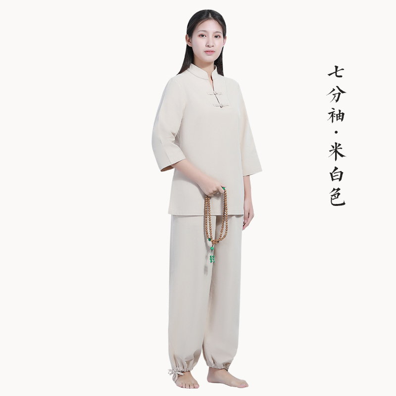 Ăn mặc Nhà Suit Vintage Han Quần áo Yoga đơn Li của Trung Quốc FengZen nữ ăn mặc Thiền