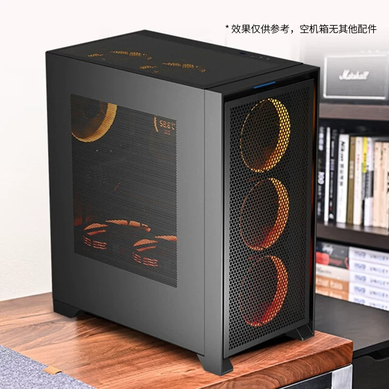Корпус Patriot Yogo T21 настольный ПК ATX поддерживает 360 водяное охлаждение белый лицевой вид боковой корпус