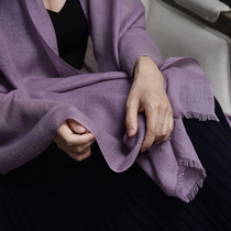 APC solid color silk cashmere scarf long silk scarf womens wild spring and autumn thin style fashion shawl outside summer