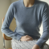 APC Cashmere Knit Inner Lap Low Round Collar Long Sleeve Undershirt Woman Spring Autumn Sweater 2021 New 100 Hitch