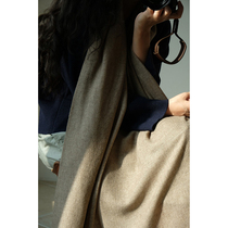 APC Kaiji Mie share European nude color Wind original suede color neutral 100 lap lengthened Purple Mountain cashmere scarf Stream towels