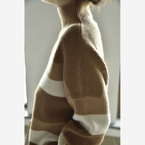 APC2021 new fur coat easy to wear with autumn and winter long sleeves thickened with lazy wind sleeve head pure mountain cashmere high-neck