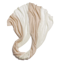 APCSHOP sharing experience 21 new European single cashmere color matching knitted hollow scarf leisurely shawl