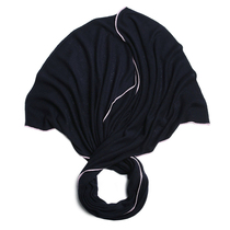 APCSHOP French small crowdcustom collared wild white suede thick splicing knitted lady Tai Wai towel shawl