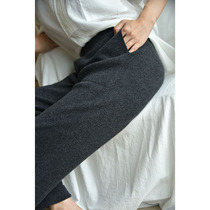 APCSHOP Italy Custom New Single Fall New Pint Women Pure Cashmere Knitted Loose 90% smoking pants