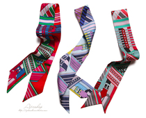APC silk scarf womens small scarf spring and summer Joker long ribbon new decoration multi-use mulberry silk narrow silk scarf