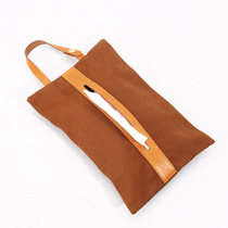 Canvas Accessories Kraft Paper Towels Multipurpose hanging on-car Home Home Draw Paper Cover Retro Creative Paper Towel Box