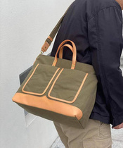 Canvas Handbag Single Shoulder Bag Large Capacity Mens Bag Inclined Satchel Briefcase Briefcase 2021 New Casual Trend Satchel Bag