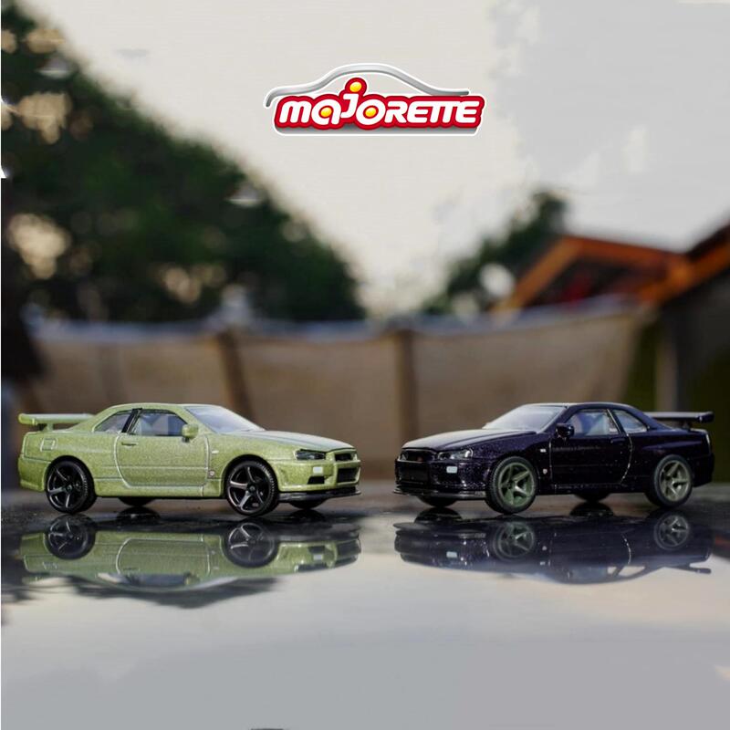 Majorette Meijie Wheel Japanese Car Nissan Gtr Style Honda Civic Alloy Imported Car Model 1:64