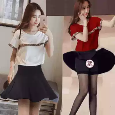 Sexy short skirt pants open crotch she secret outdoor wife skirt leak free skirt wild A- line dress Secret Lady