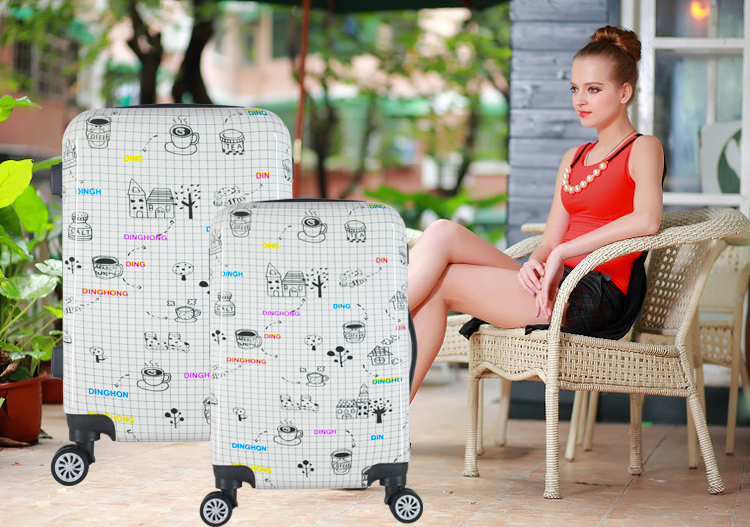 Vali dễ thương nữ sinh viên 20 inch vali phổ bánh xe 24 inch Hàn Quốc xe đẩy trường hợp hộp mật khẩu hộp mật khẩu cặp kéo