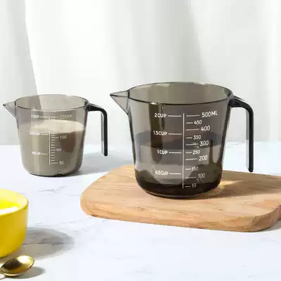 Household measuring cup kitchen with graduated lid thick household small plastic transparent measuring cup with graduated ml