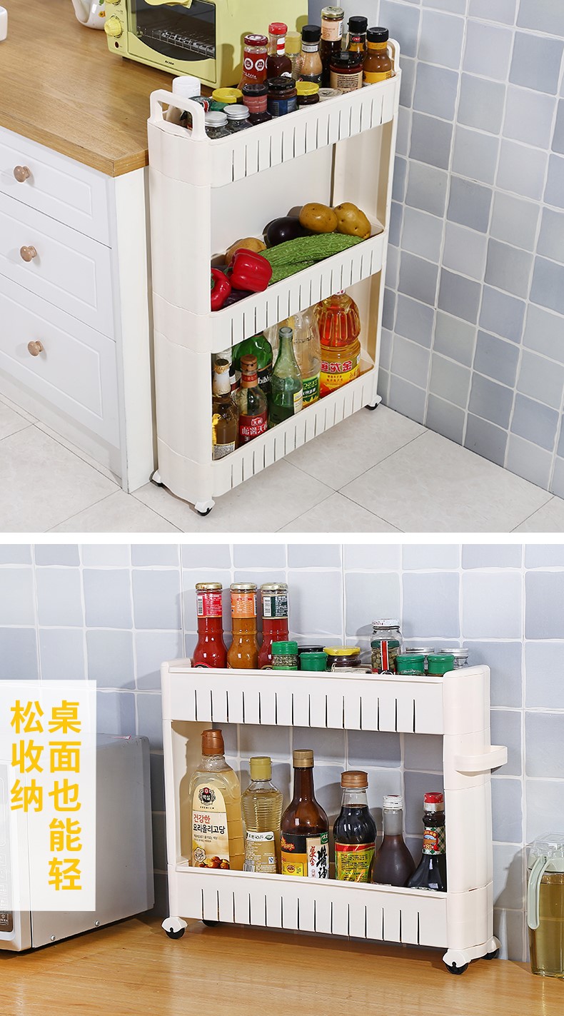 móc inox treo tường Mặt bàn kệ ba tầng kệ tầng ngăn kéo hình chữ nhật ngăn nhỏ cửa hàng bách hóa đồ dùng nhà bếp góc - Trang chủ kệ đựng gia vị có nắp đậy