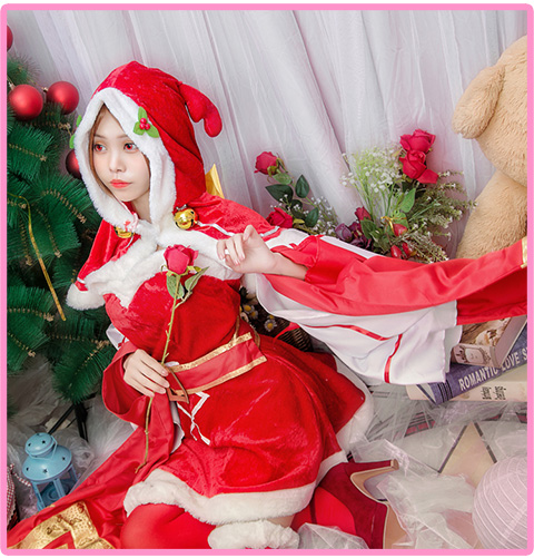 Vua vinh quang 貂蝉 COS quần áo Giáng sinh tình yêu bài hát cosplay trang phục nữ anime game show quần áo đầy đủ - Cosplay đồ ngủ cosplay thỏ