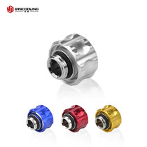 Color 14mm outer diameter red blue gold and silver color copper hard pipe quick screwing joint split water cooled computer heat dissipation accessories