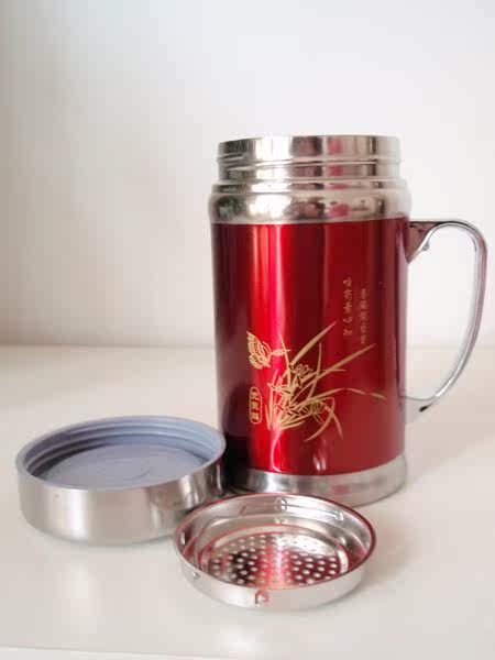 紳士杯 不銹鋼保溫杯 不銹茶杯 帶茶隔 帶把辦公杯 禮品 北京AAA 協貿國際日用品生活館