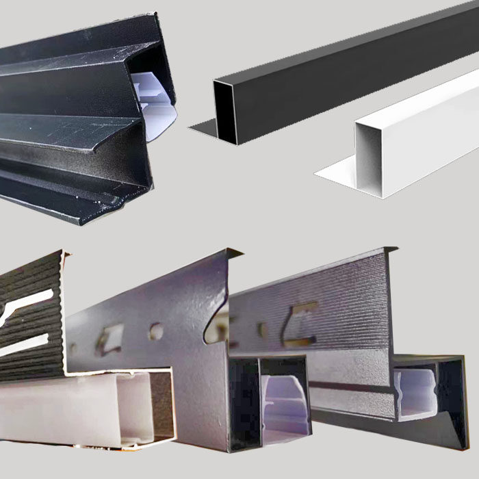 Integrated ceiling honeycomb panel aluminum gusset plate black square tube side down light emitting extremely narrow side washing wall closing edge strip corner line