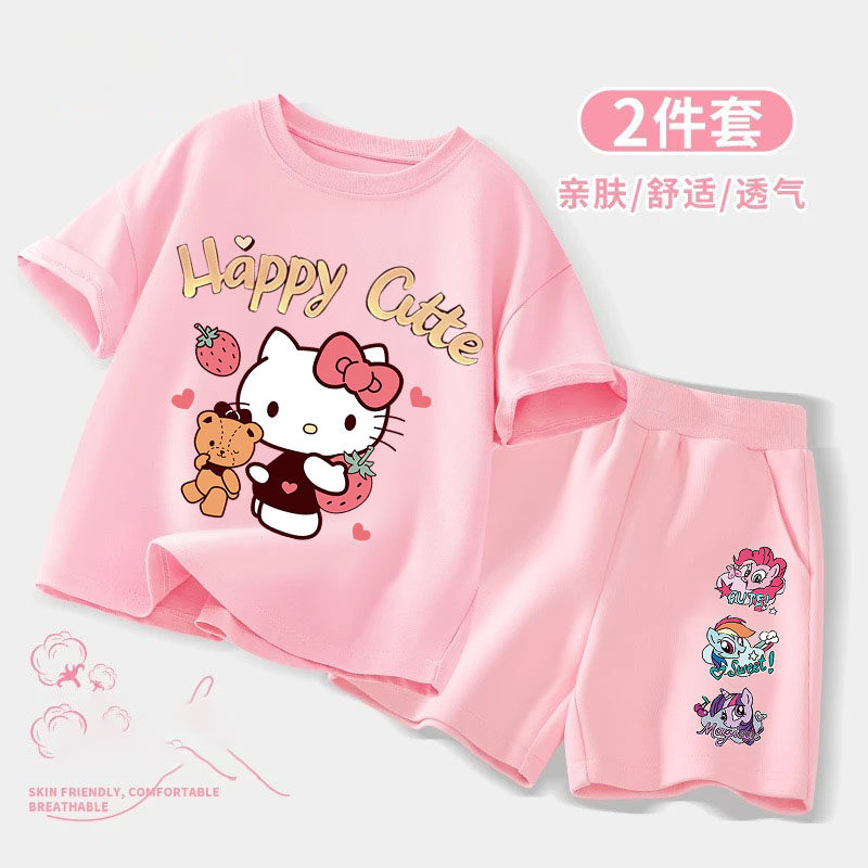 🌟 儿童夏装卡通两件套：轻松穿搭，清凉夏日！👗-套装-淘宝好物网