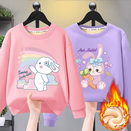 Зимняя розовая утепленная толстовка, детский пуховик, увеличенная толщина, подходит для подростков, в западном стиле