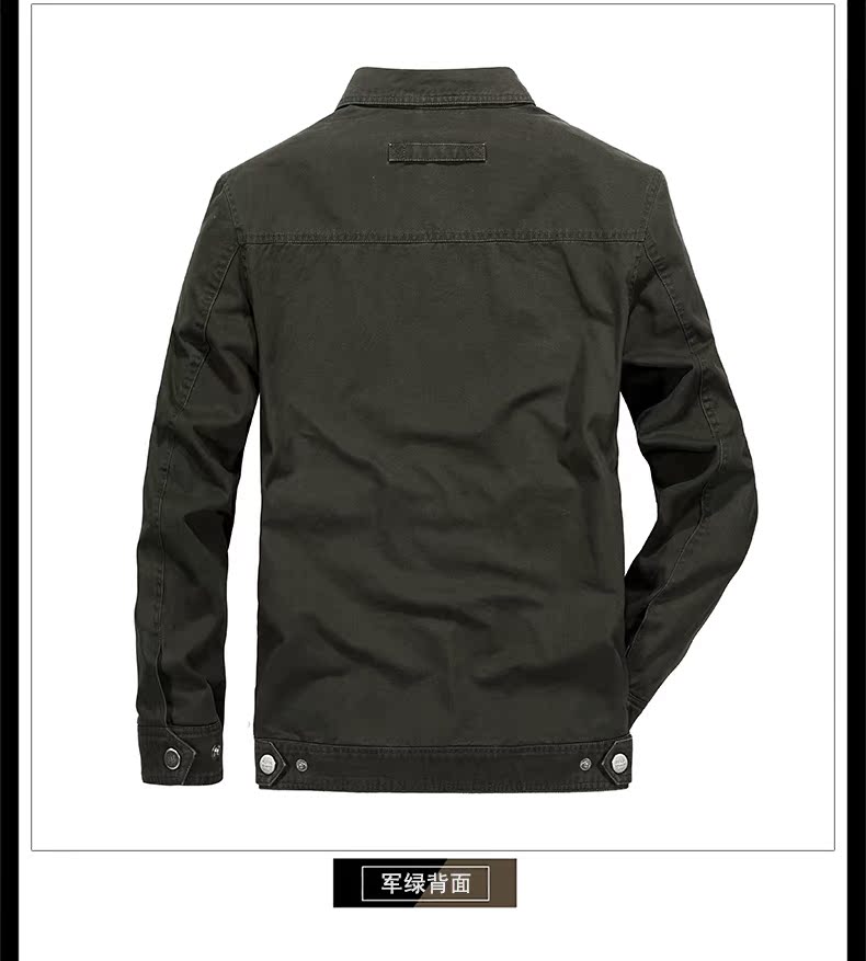 JEEP Áo khoác cotton nam mùa thu rộng kích cỡ lớn kinh doanh áo khoác đơn giản giản dị trong năm của áo sơ mi áo khoác dù