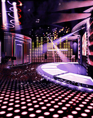 yy anchor background cloth DJ playing disc photo wallpaper men and women webcast room 3d cool starry sky stage background wall