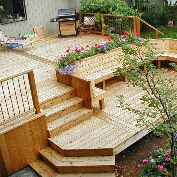 Outdoor anti-corrosive wood floor garden carbonated wood solid wood door head wood square protective wall panel patio floor flower shelf grapes frame