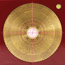 Chongdaotang long-established crossing Yin and yang compass 8 inch professional Feng Shui pure copper gold lock jade off plate compass