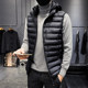 Vest Men's Intelligent Heating Korean Style Handsome Down Cotton Vest Trendy Brand Slim Fit Young Students Warm Cotton Vest