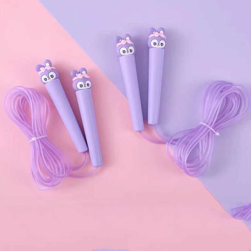 Net Red Purple Star Rabbit Skipping Rope Adjustable Children's Primary School Girls' Training Cute Sports Fitness Rope