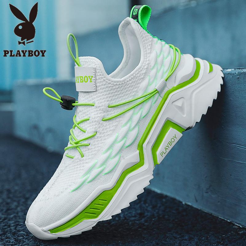 Floral Playboy men's shoes Summer breathable thin sheet Single net face tennis shoes Summer teenagers 100 hitchhiking Coconut Tide Shoes
