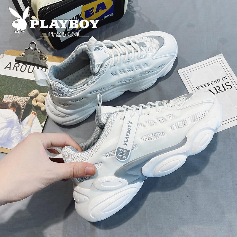 Floral Playboy men's shoes 2022 Spring new leisure Ins superfire Old Daddy Shoe Sport 100 hitchport craze shoes