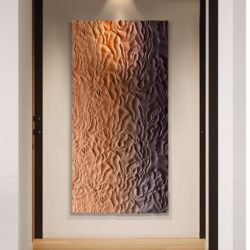 Three-Dimensional Wood Carving Art Installation, Villa Living Room Hanging Painting, Corridor Aisle Mural, Designer Hotel Lobby Decorative Painting