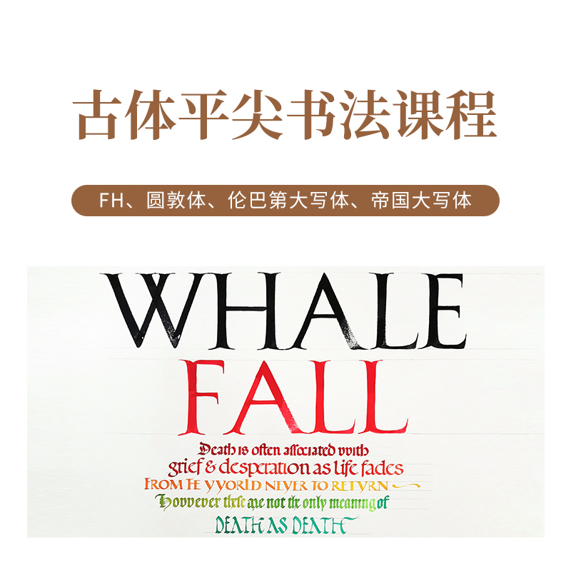 Practice calligraphy courses English Calligraphy Ancient Body Flat Tips Adult Zero Base Online Tutorial to go with the second dog