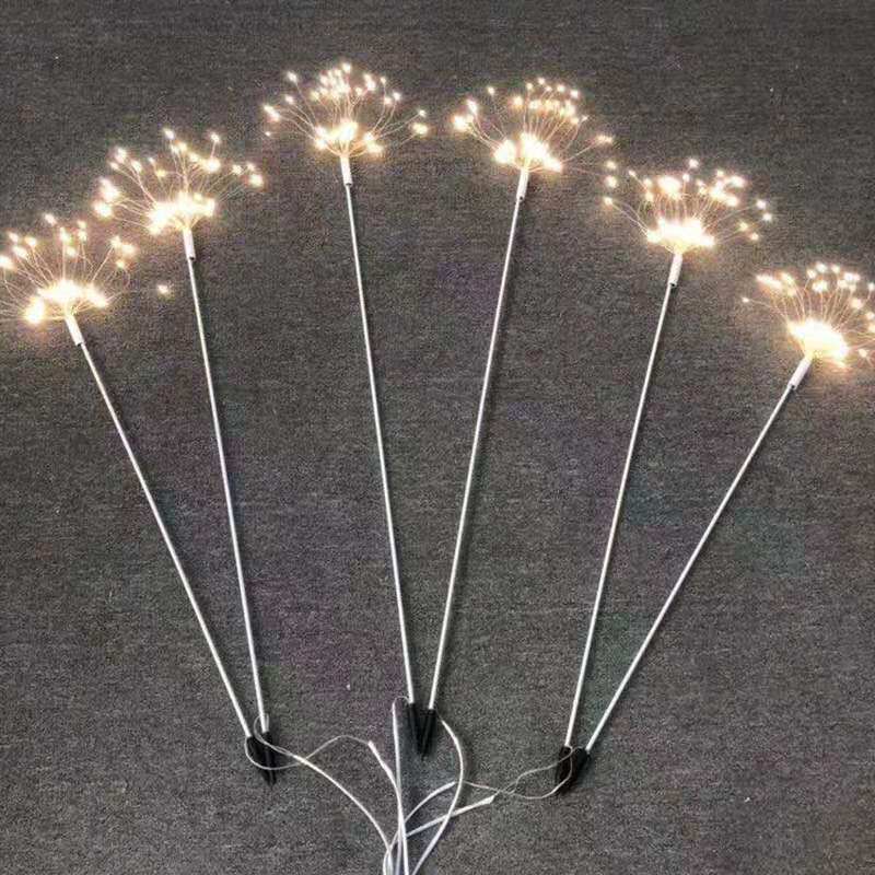 2020 new 6-head LED sparkle ground insertion lamp T Dandelion Waterproof Suspended Fireworks Light Wedding Stage Arrangement-Taobao