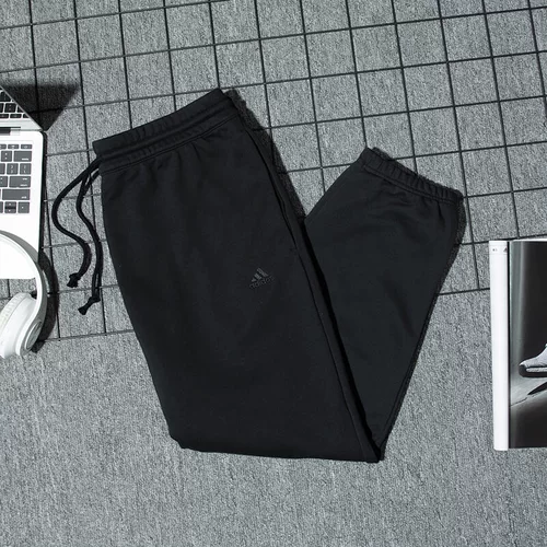 Adidas, осенние мужские классические черные штаны для отдыха