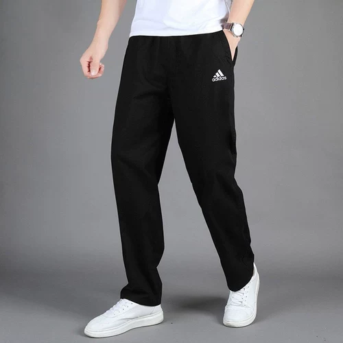 Adidas, весенние трикотажные штаны, тренд сезона, свободный прямой крой