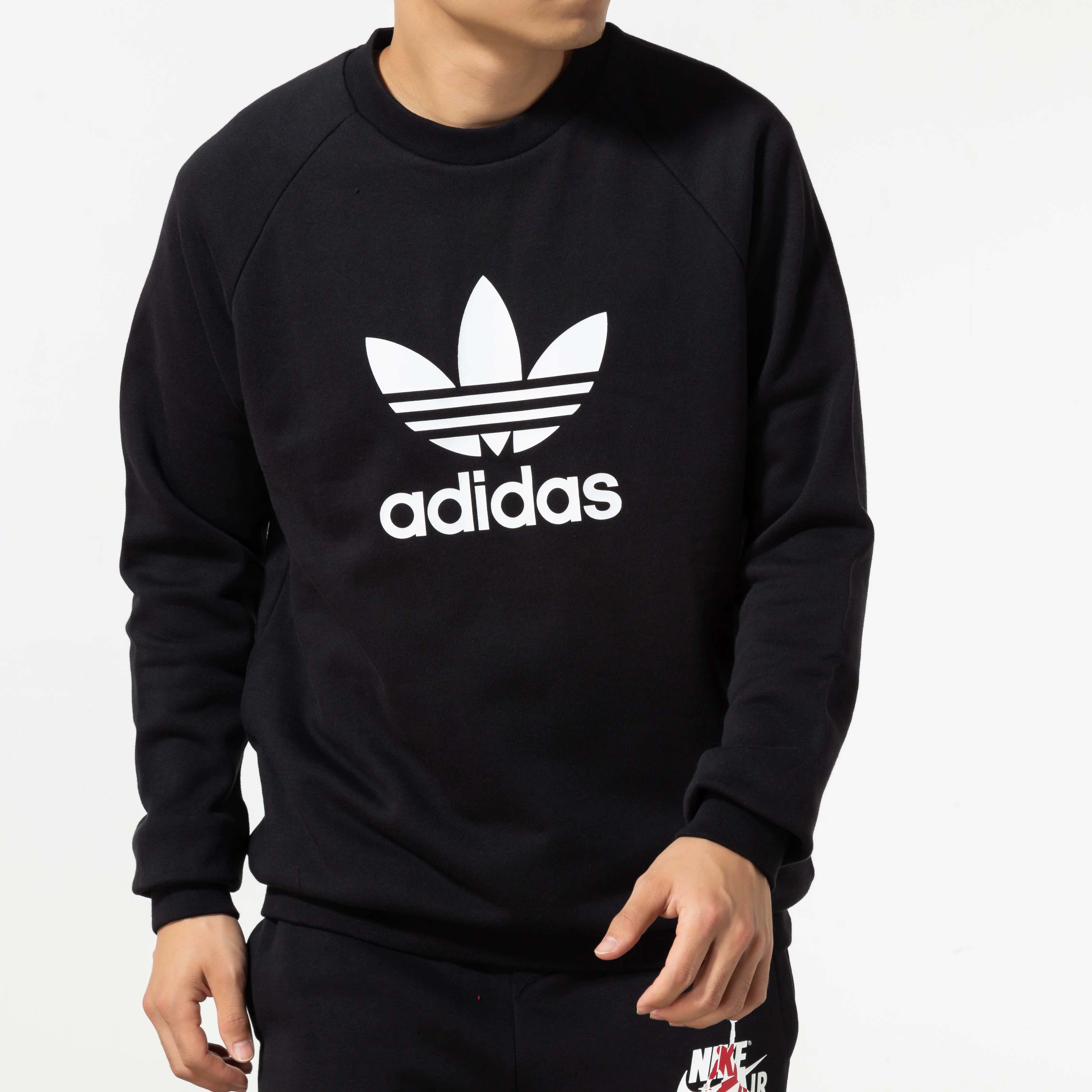 Áo len nam Adidas clover 2020 mùa xuân xuân mới áo sơ mi nam thể thao áo thun CW1235 - Thể thao lông cừu / jumper