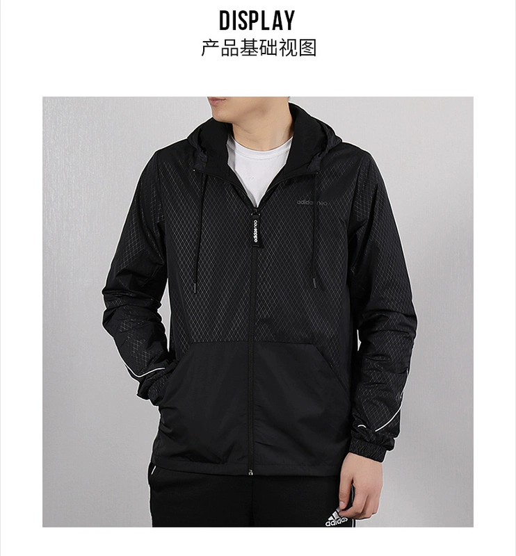 Adidas Adidas Men 2019 Xuân chính hãng Áo khoác thể thao NEO Windbreaker DW8094 - Áo khoác thể thao / áo khoác
