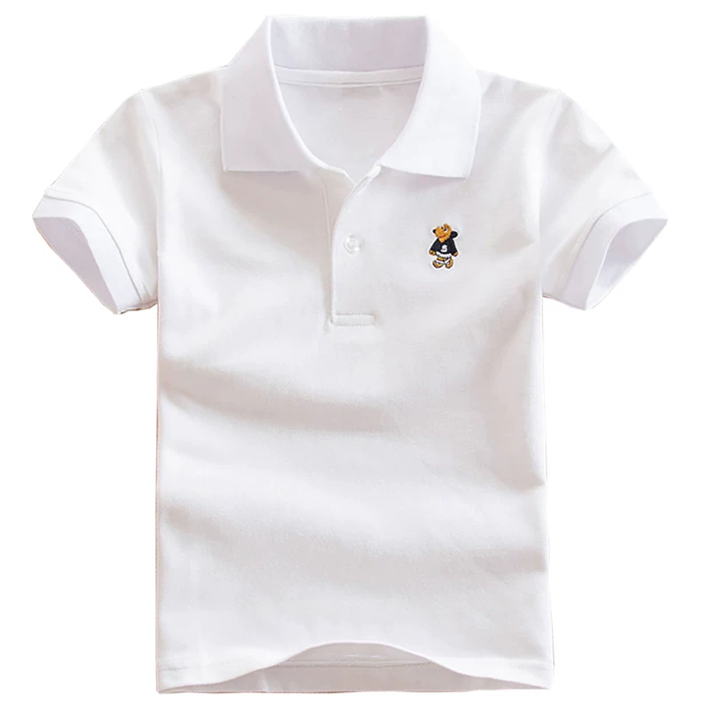 Поло Balacare? (Original: Children's polo, summer clothing for men and women, white cotton short sleeve T-shirt, with short sleeve)