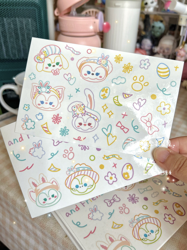 Disney Cute Waterproof Long-Lasting Tattoo Stickers for Men and Women Colorful Cartoon ins Style Stickers Summer Fresh Tattoo Stickers