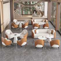 Sales office negotiation table and chair combination light luxury leisure hotel lobby office rest area reception sofa