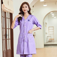 V -neck фиолетовый пальто плюс белый край седьмой рукав