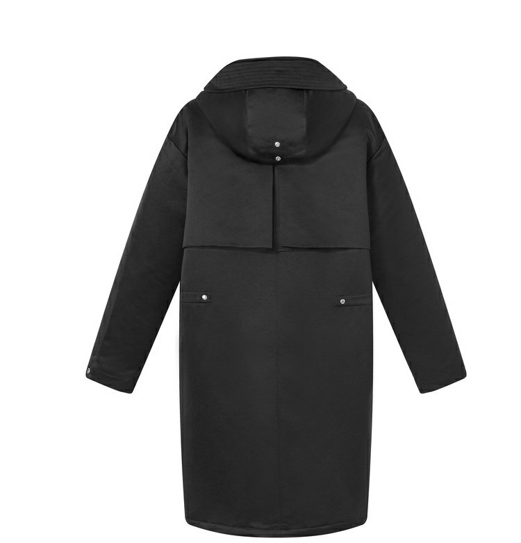 Quần áo nam GXG [Xin Shang] Xu hướng hot mùa đông 2018 phiên bản Hàn Quốc của áo khoác dài nam màu đen cotton gió - Áo gió áo khoác gió