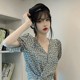 Korean style floral chiffon shirt ins hot internet celebrity design niche shirt for women 2024 spring and summer new trend