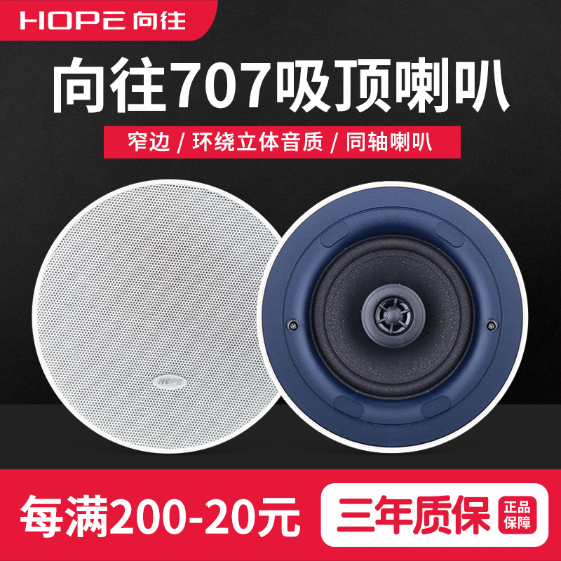 HOPE 707 narrow edge design Suspended ceiling Ceiling ceiling sound matching speaker coaxial background music