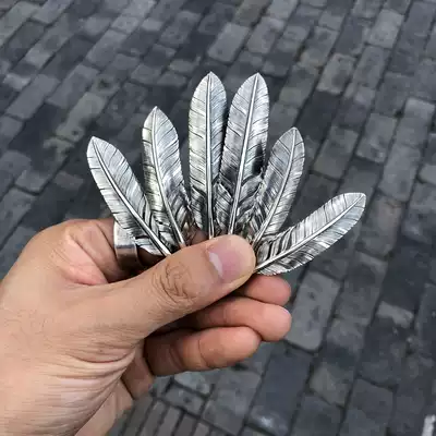 Lucky John Japanese Hand-made Silver Indian Style Feather Non-GOROS