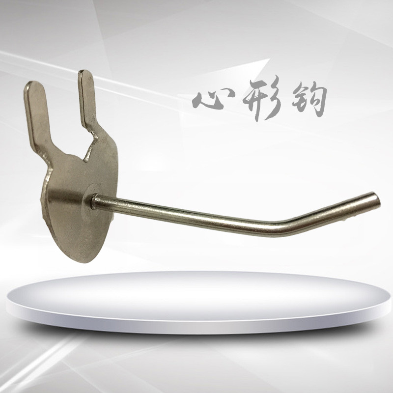 Manufacturer Direct Sales Accessories Hook Dongle Board Loving Single Hook Double Wire Supermarket Electroplating Tripods Shelf Hook